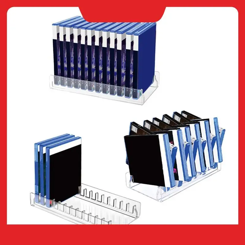 CD Holder 2 Pack, Clear Acrylic CD Organizers, CD Display Rack Holds For Media Shelf Storage And Organization