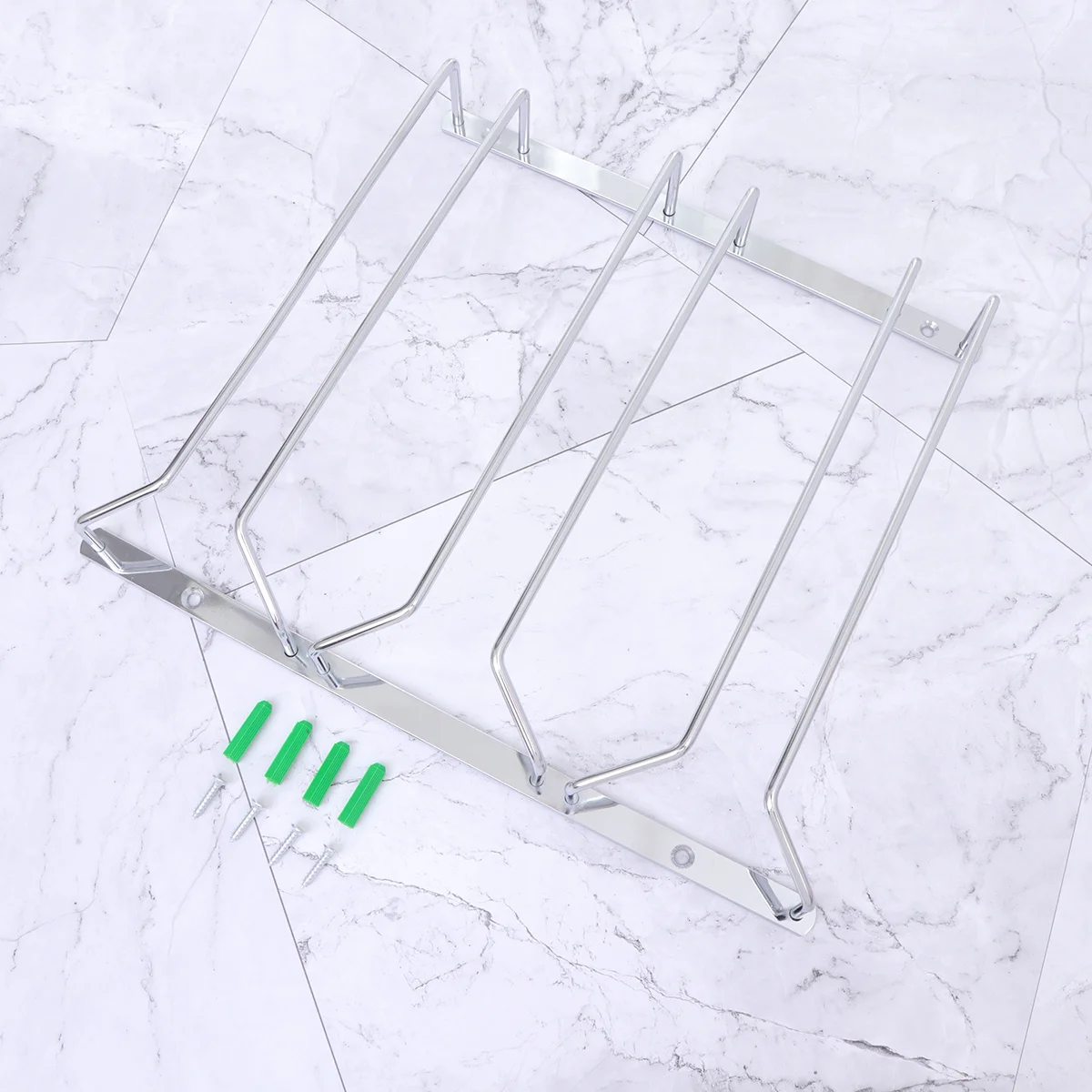 

Wine Glass Rack Under Cabinet Smooth Surface Stemware Organizer For Kitchen Bar Storage Space Hanger Rack
