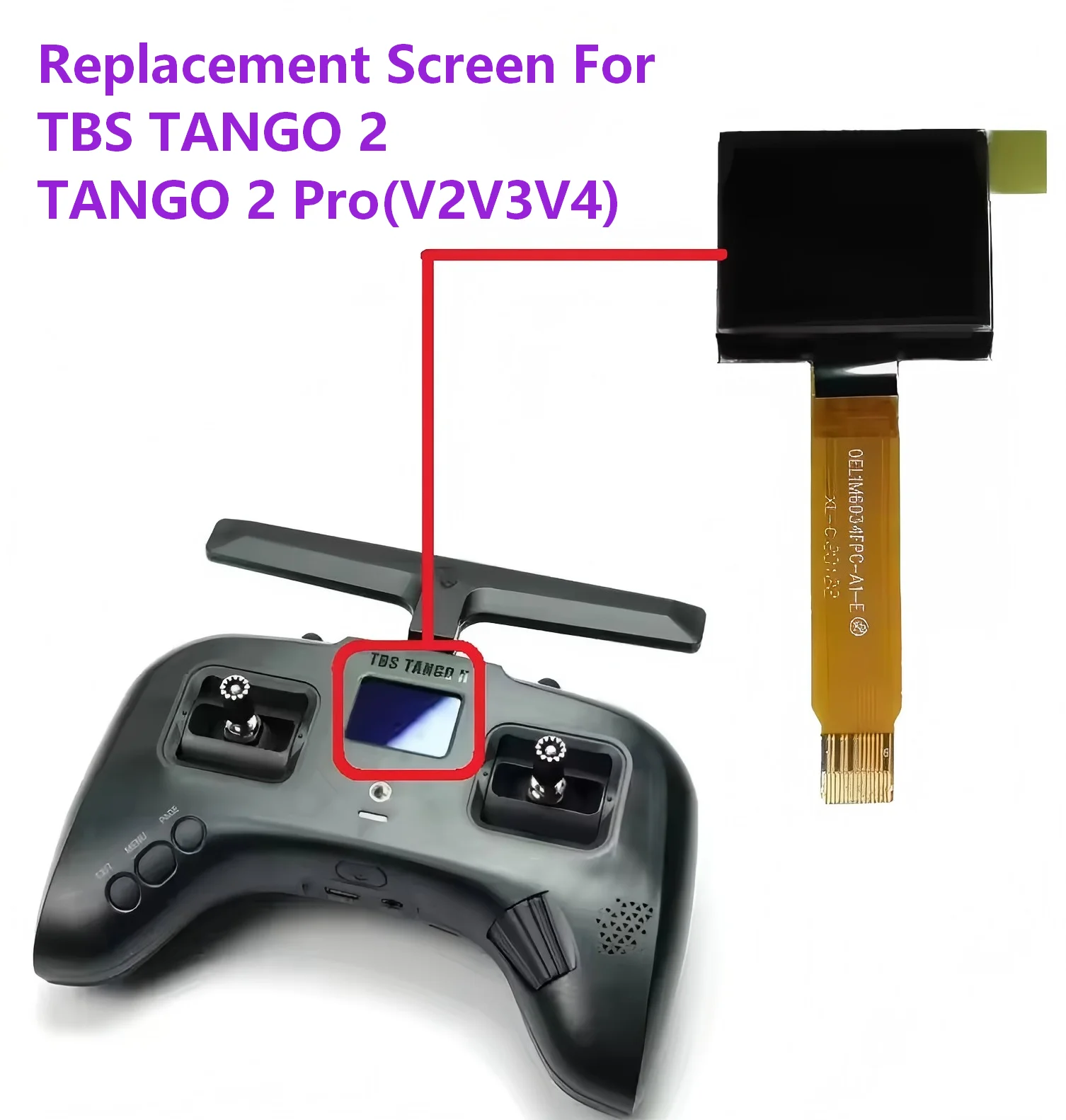 

Запасной OLED LCD-экран для передатчиков TBS TANGO 2 Pro, Tango 2 Pro V2, V3, V4, запчасти для ремонта дисплея