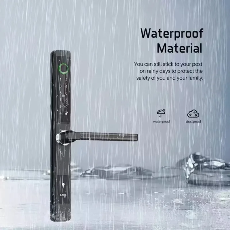 Cerradura inteligente con huella dactilar para puerta corredera, dispositivo electrónico resistente al agua, con Bluetooth, APP, tarjeta RFID,