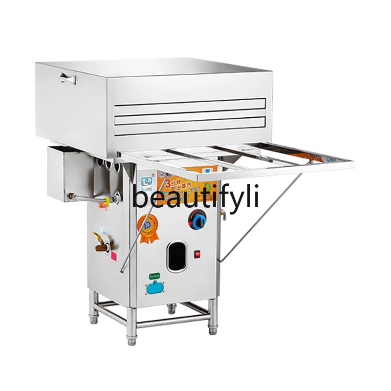 Commercial thickened anti-dry burning steamer stone grinding rice flour machine stall