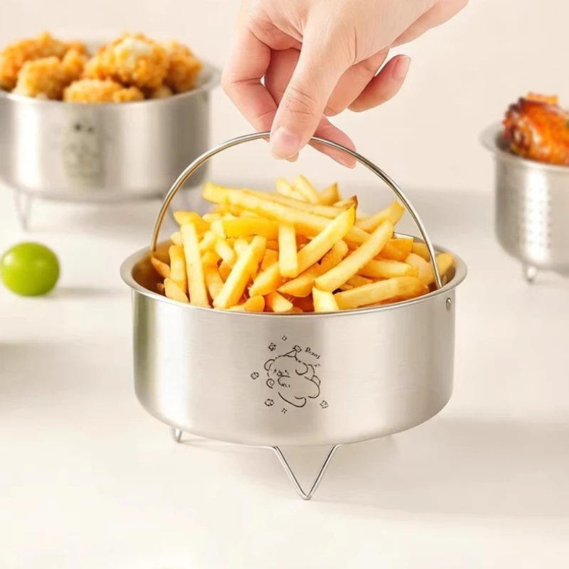 

Специальная круглая чаша для аэрофритюрницы LMM из нержавеющей стали, пищевая, для выпечки в духовке, для приготовления тортов