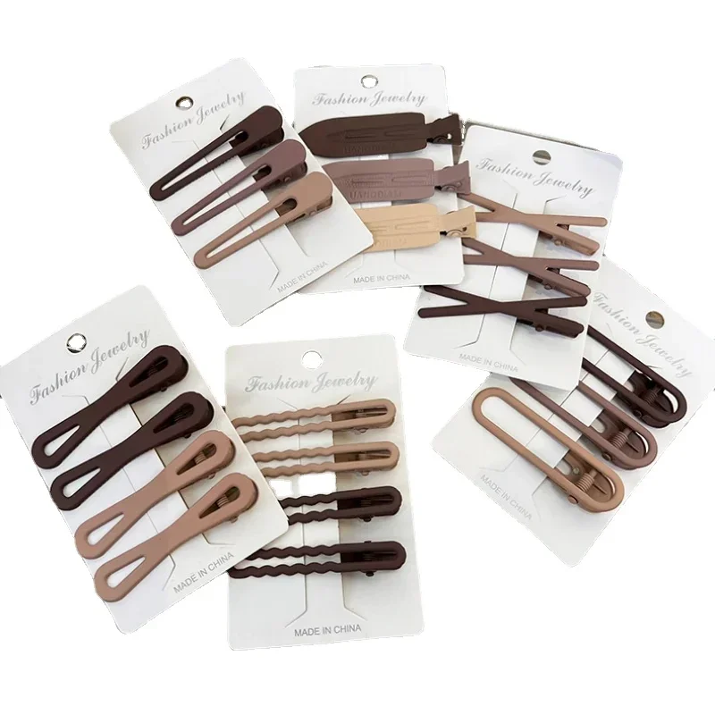 

3pcs/set Coffee Seamless Barrette Hairpins BB Clips Hair Clip Girls Women Hair Clips Headwear Fashion Hair Accessories Wholesale