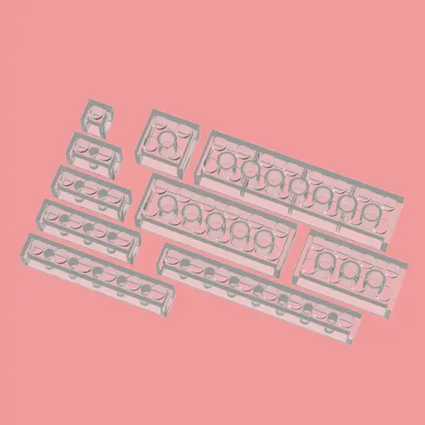 Transparent Brick Classic DIY Building Blocks Thick Figures Bricks Dots Educational Creative Compatible With Plastic Toys for Ch