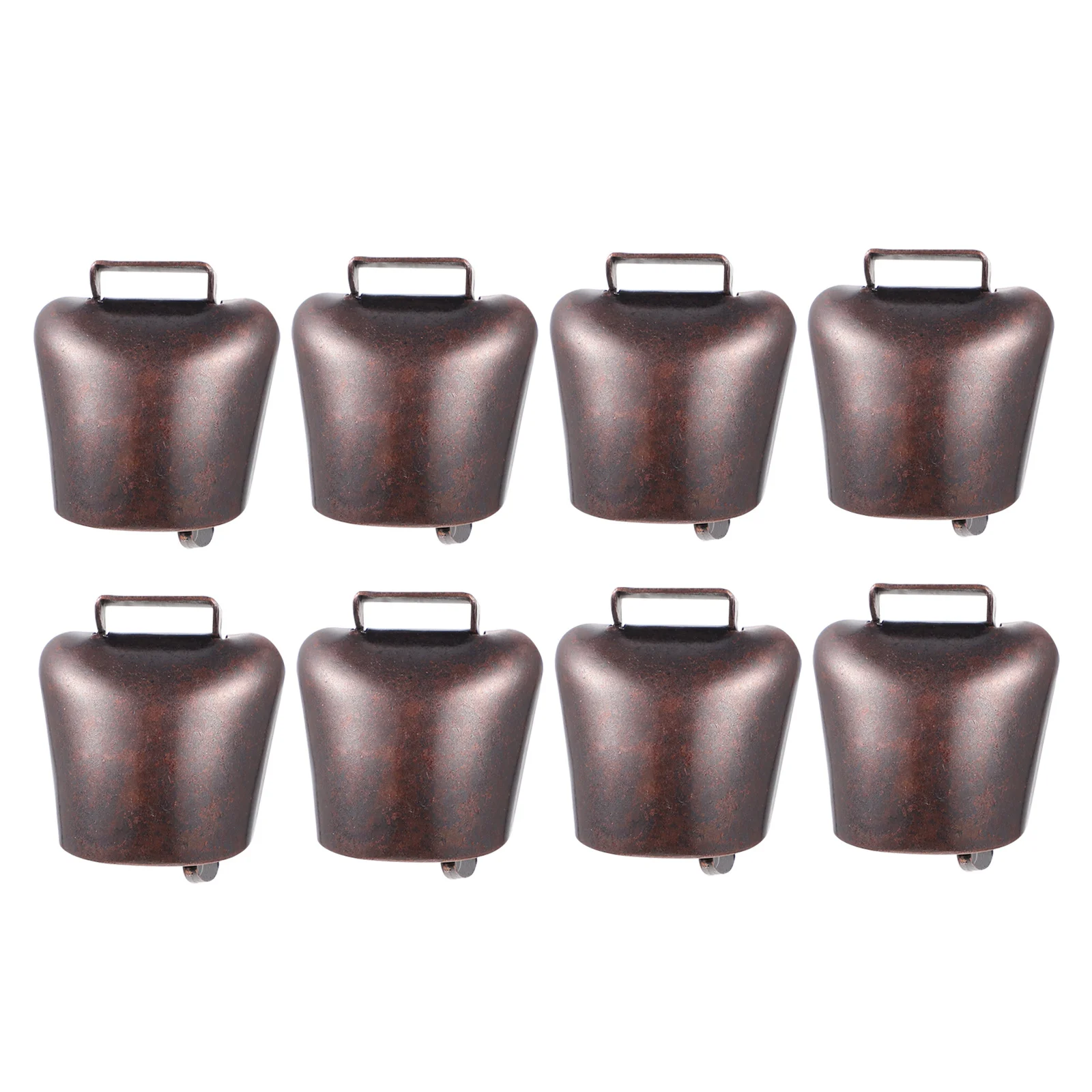 8 قطعة أجراس رعي النحاس بصوت عال مكافحة خسر البقرة الأغنام الماشية أجراس مزرعة الرعي العرض ديكور معلق الزراعة اكسسوارات