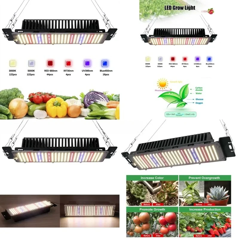 500W Full Spectrum LED Plant Grow Light for Indoor Plants Hydroponics Greenhouse Seedling Vegetables Flowers Growing Lamp