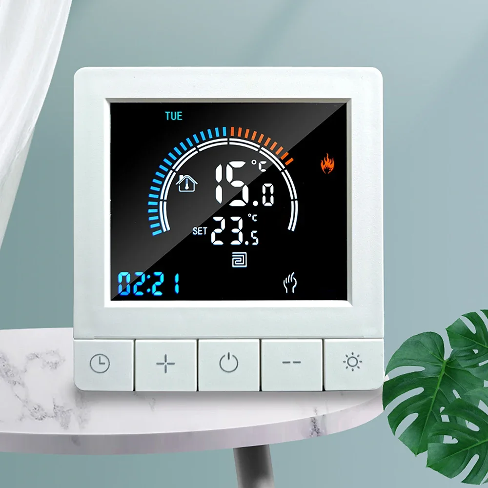 Programmable Digital Thermostat with Child Lock WiFi LCD Display NTC Sensor Water Heating Warm Floor Temperature Controller