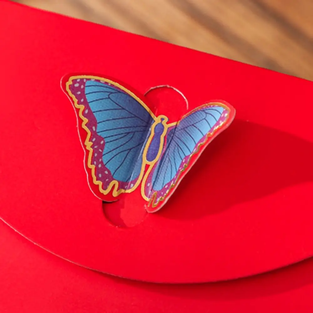 Three-dimensional Spring Festive Red Envelope Foldable Thickened Chinese New Year Red Packet Solid Pull-out Design HongBao Kids