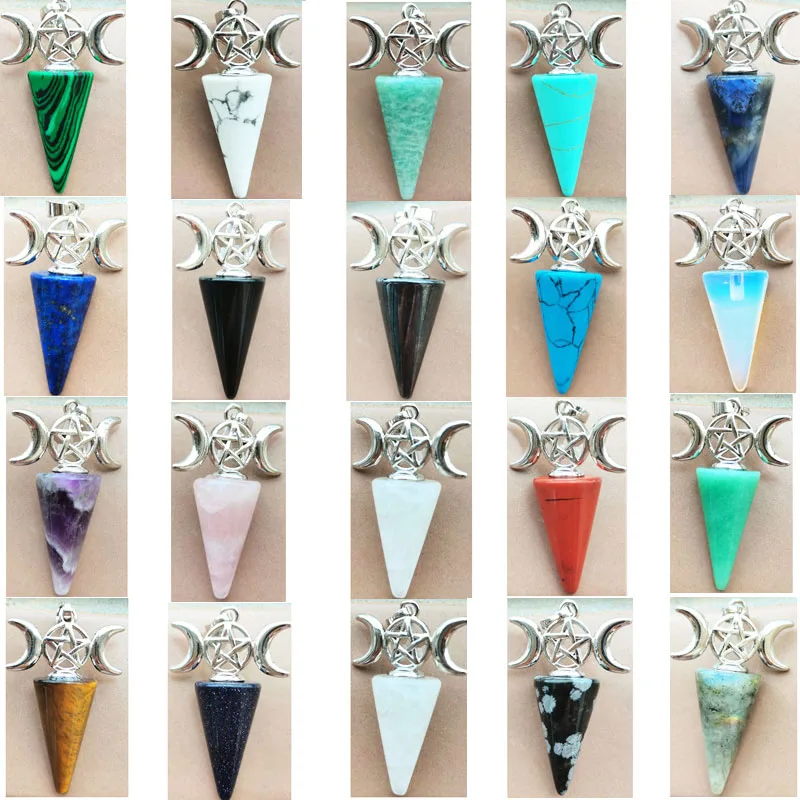 Labradorite lápis-lazúli olho de tigre cristal carnelian amazonita howlite opala aventurina cristal jaspe pingente grânulo pwb1200