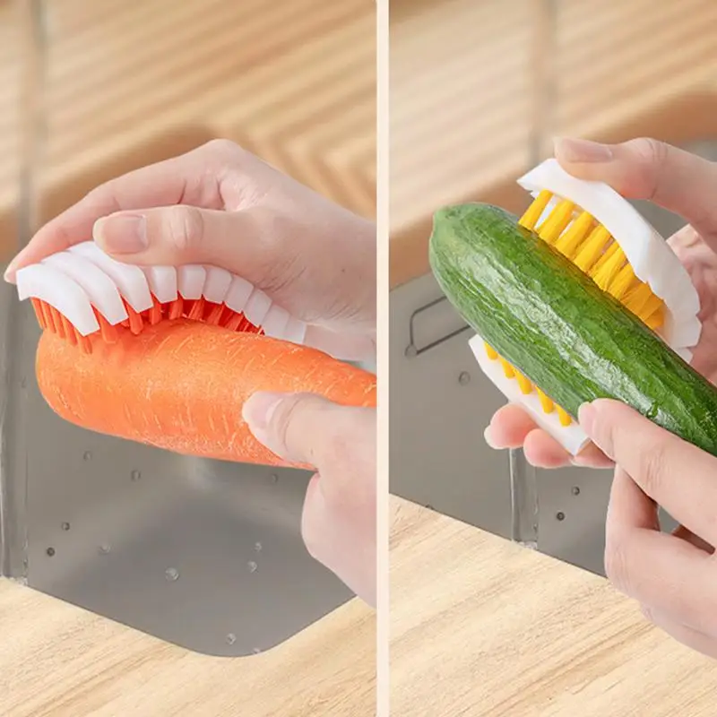 Vegetable Brush Scrubber Fruit And Vegetable Produce Brush Flexible Bendable Cleaning Tools Carrot Or Corn Cleaner Bendable