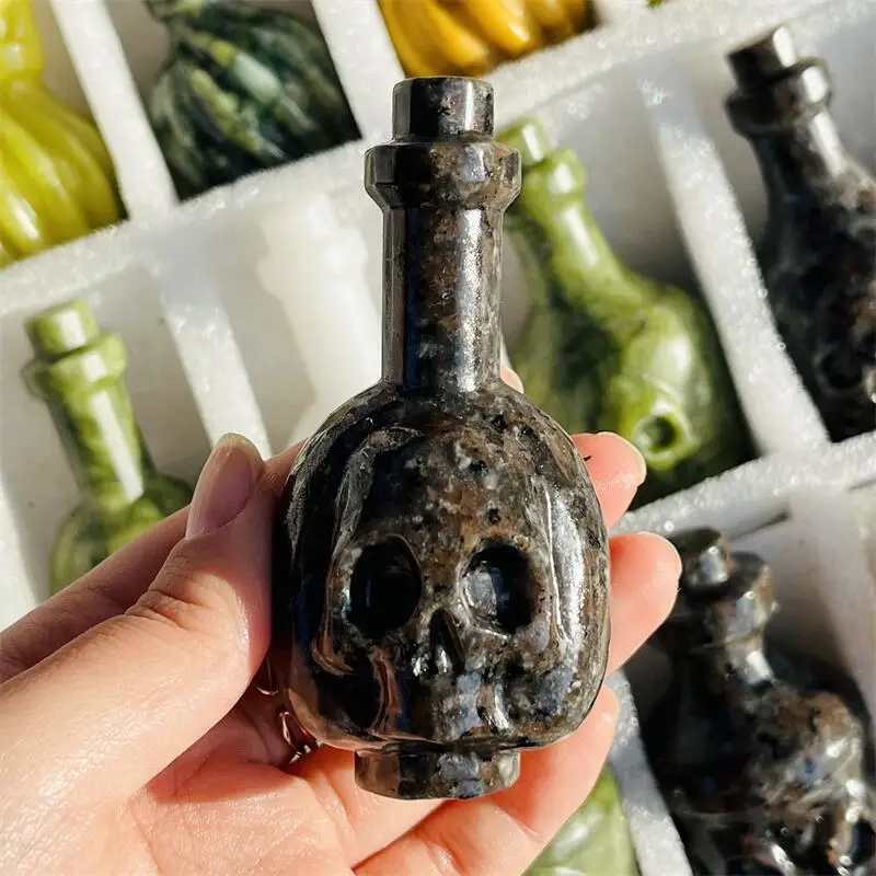 

Natural Yooperlite Perfume Bottle Magic Bottle Carving Decoration Feng Shui Healing Witch Reiki Gift 1PCS