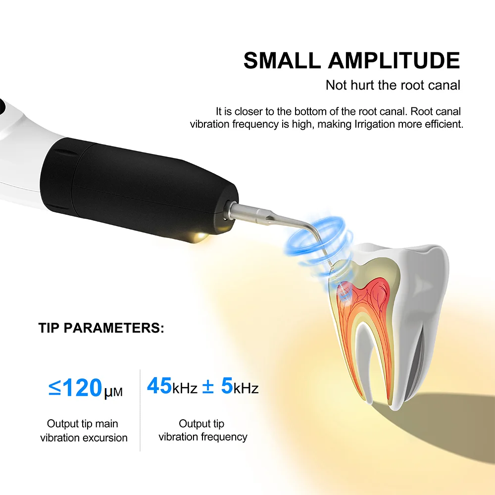 Ativador ultra-sônico dental sem fio, Instrumento Canal Radicular, 6 Dicas Irrigador Sônico, Odontologia, 45Khz