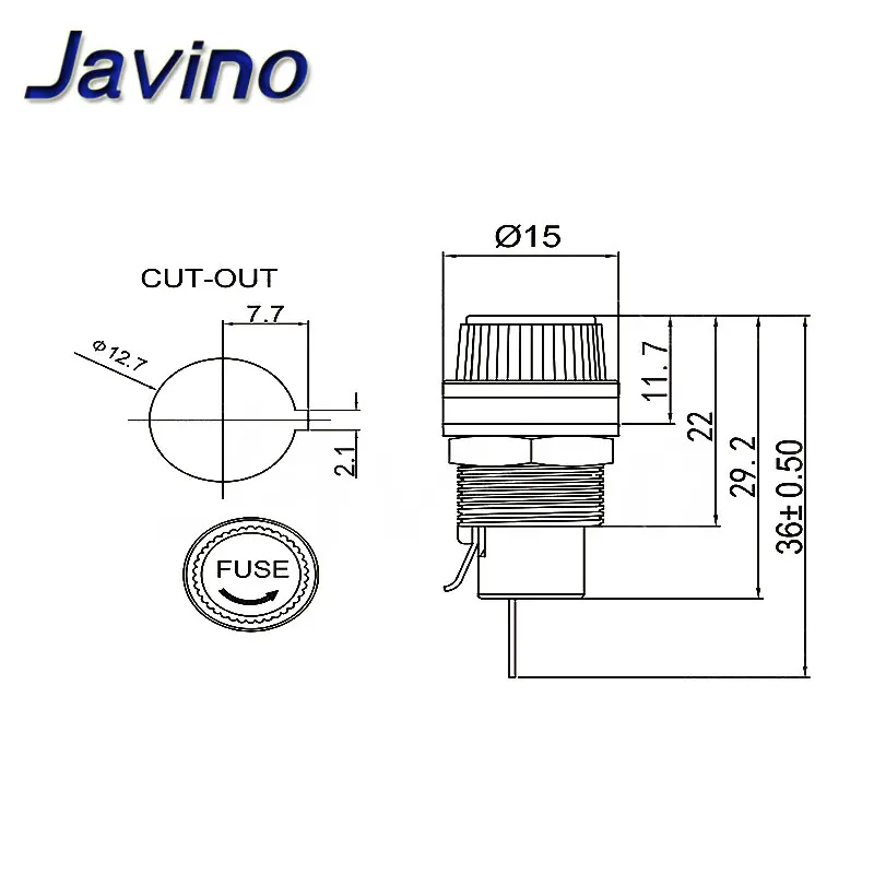 5pcs/lot 5*20mm 6*30mm glass fuse holders 5x20 6x30 insurance tube socket fuse holder for insurance Panel Mount Fuse Holder