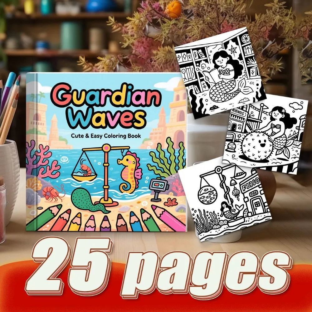 

Mermaid And Afternoon Tea Integrated Coloring Book DIY Creative Graffiti Personality Expression With High Quality Paper