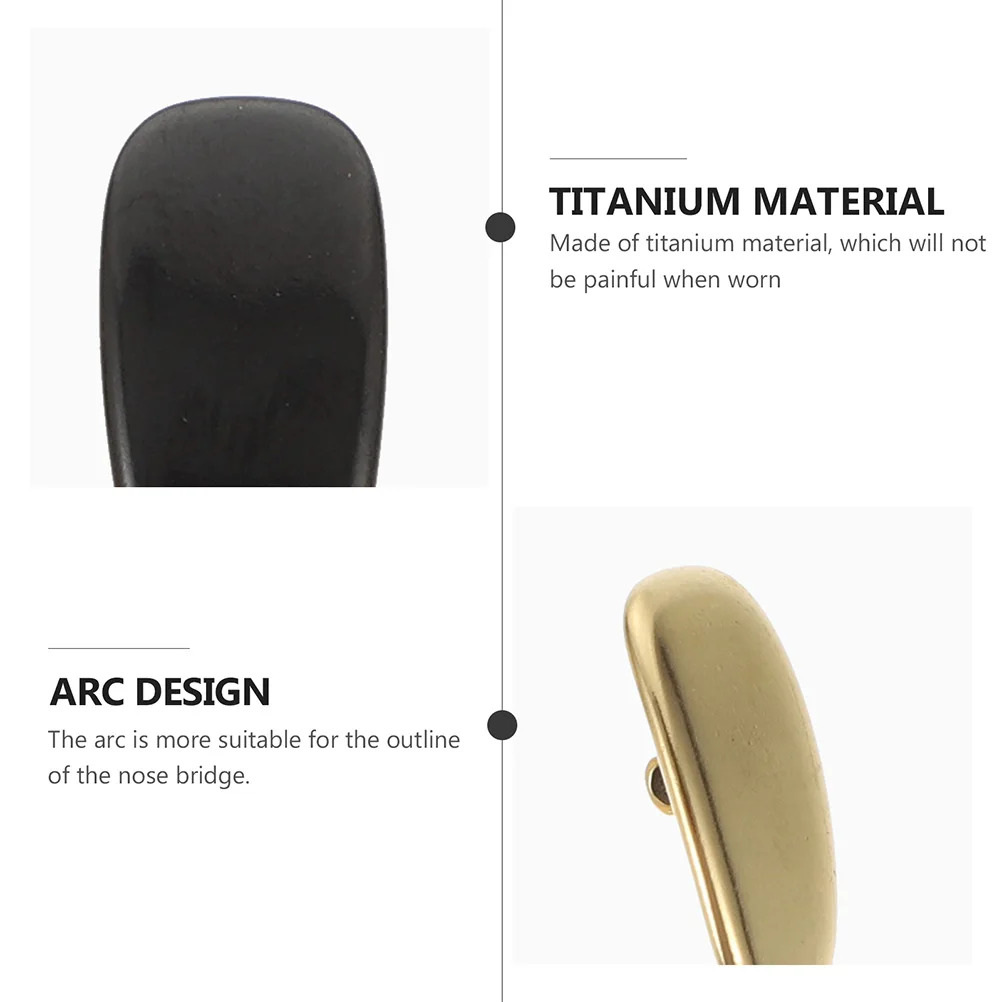 

8pcs Titanium Nose Pads Non slip Durable Glasses Accessories for Rimless Frames Oval Shape Random Color Nose Patch