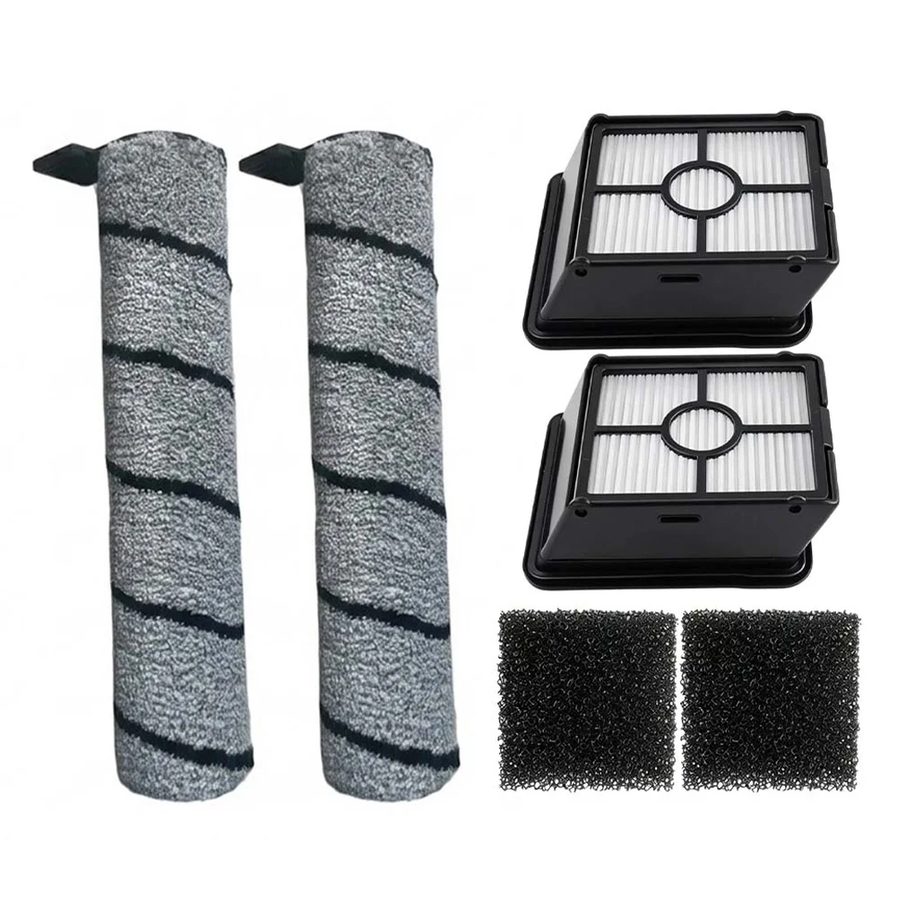 1set Replacement Roller Brush Dry Filters Foam Filters For Rowent For X-Clean 5 GZ55 Cordless Vacuum Cleaner Home Cleaning Tools