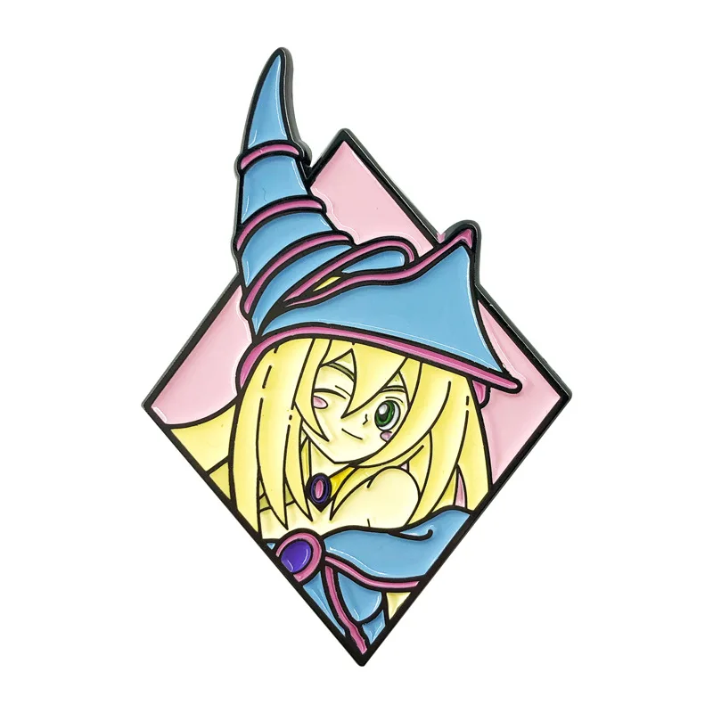 Cute Dark Magic Themed Maiden Metal Pin Anime Style Brooch Jacket Daily Decor Ornament Badge