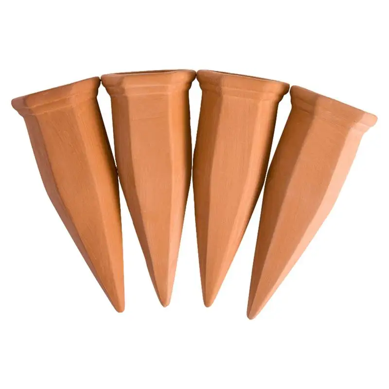 

Terracotta Plant Watering Stakes Terracotta Automatic Plant Waterer Devices Cone Shaped Self Flower Pot Plant Watering Spike