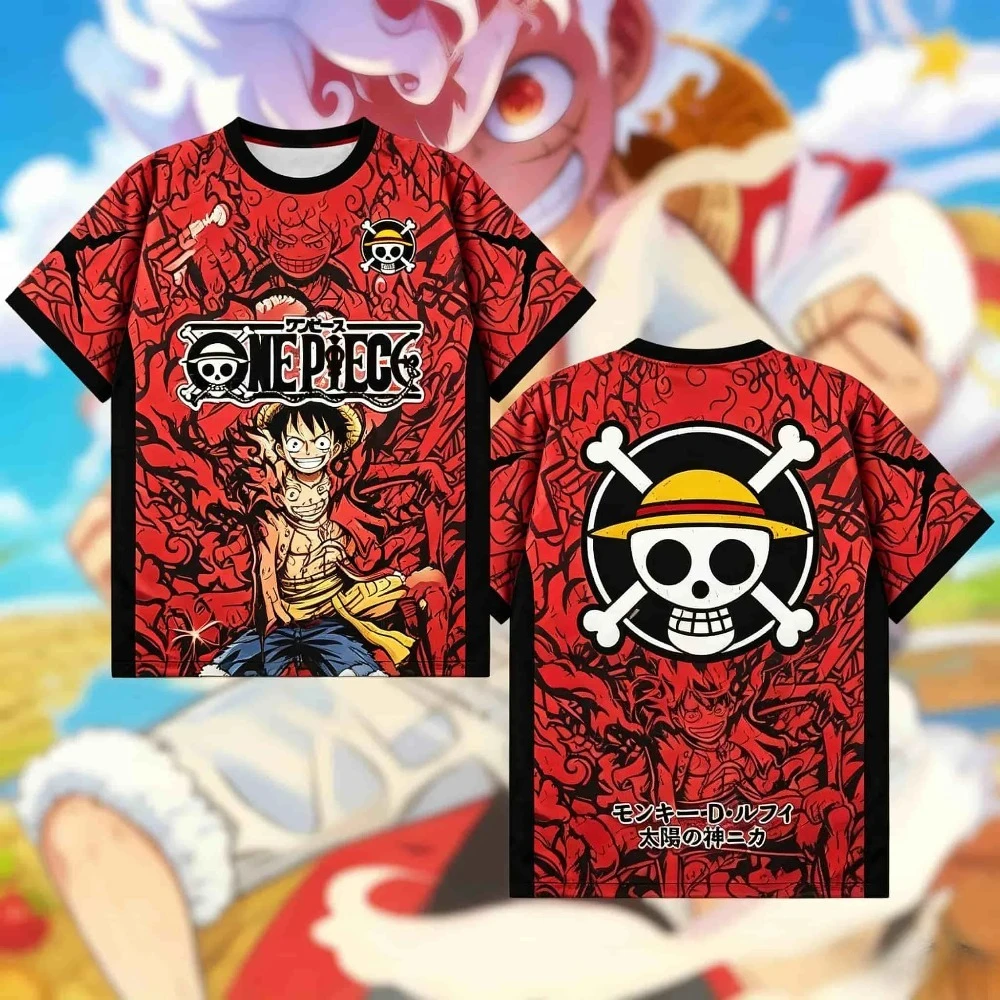 

One Piece Monkey D. Luffy Summer Men's T-Shirt 3D Quick Dry for Men Women Kids Casual Fashion Tee Children's Short-sleeved