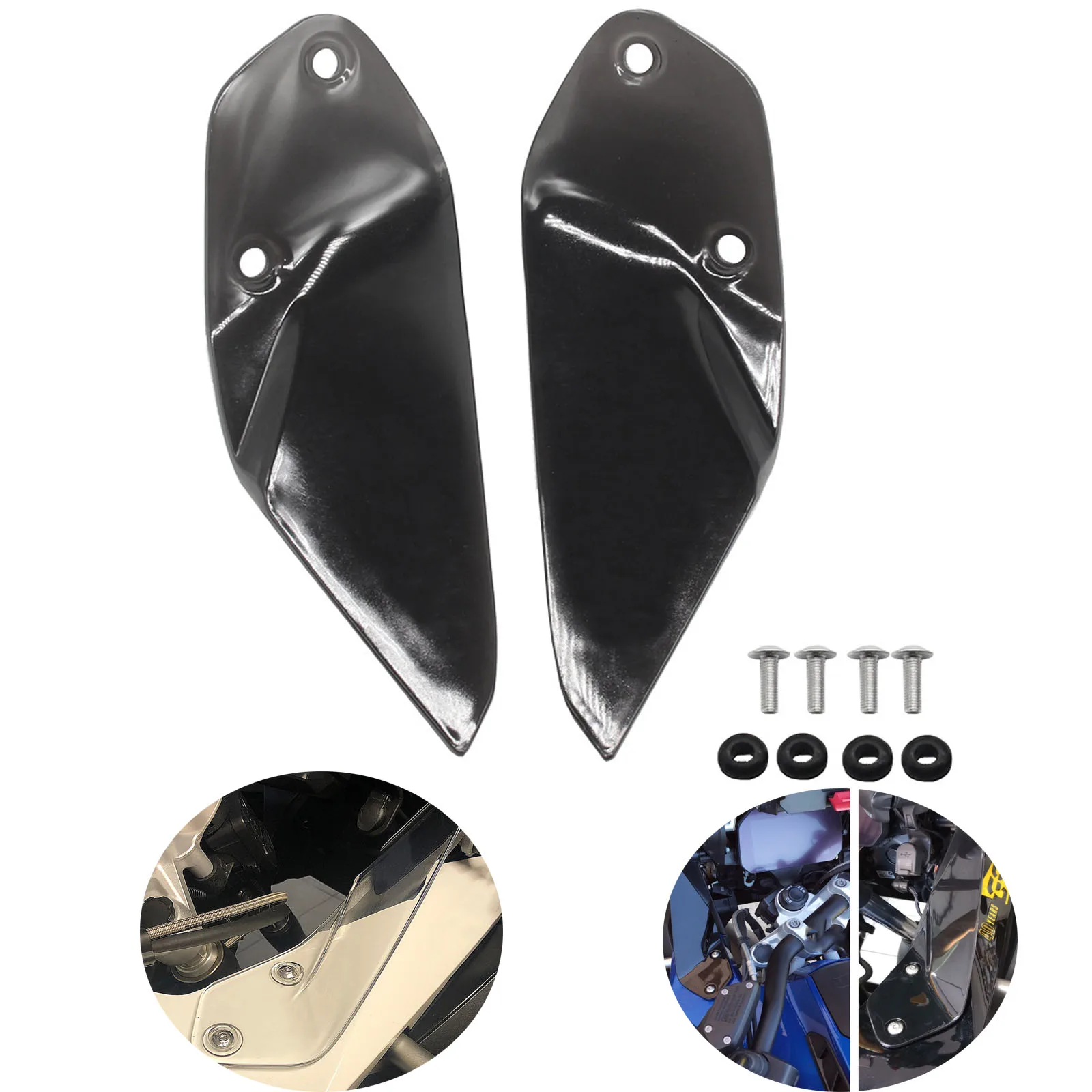 

Motorcycle Body Windshield Windscreen Side Panel Deflector Airflow Hand Shield Protector FOR BMW R1250GS ADV 2014-2024