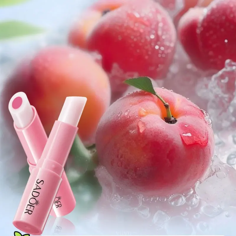 Bálsamo labial nutritivo de larga duración, lápiz labial de agua cambiante cálido de fresa, lápiz labial hidratante que cambia caliente, cuidado de labios coreano