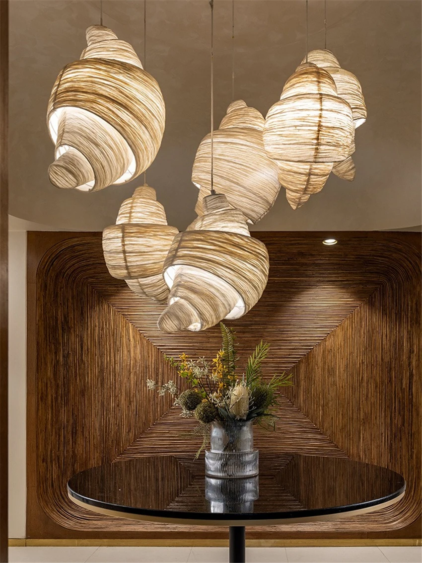 Imagem -02 - Croissant Shape Fabric Pendant Lamps Indoor Pendant Lights Restaurante Bar Hotel Decoração de Personalidade Padaria Criativo Nórdico