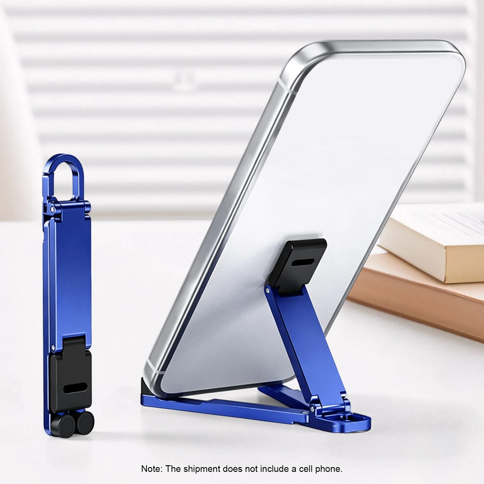 Mini Keychain Desktop Holder Aluminum Alloy Portable Cell Phone Stand Lightweight for All Mobile iPhone iPad Mini Tablet 5