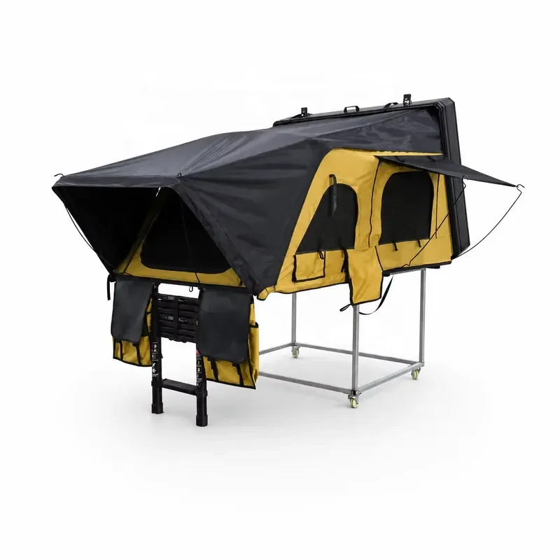 Aluminum Shell Rooftop Tent 280G Polyester 420D Oxford Hardshell Waterproof Overlanding Camping SUV