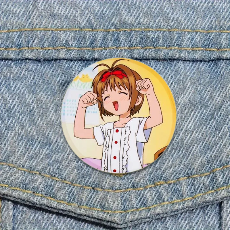 Anime Cardcaptor Sakura Pins, Cartoon CARD CAPTOR SAKURA Badge, KINOMOTO SAKURA Broszki, do plecaka Ubrania Prezent Akcesoria