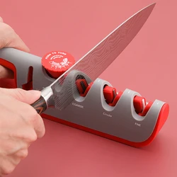 [hot] Knife Sharpener Household Quick Whetstone Sharpening Stone Kitchen Knife Gadget  3-stage Scissors Grinding Stone Grind