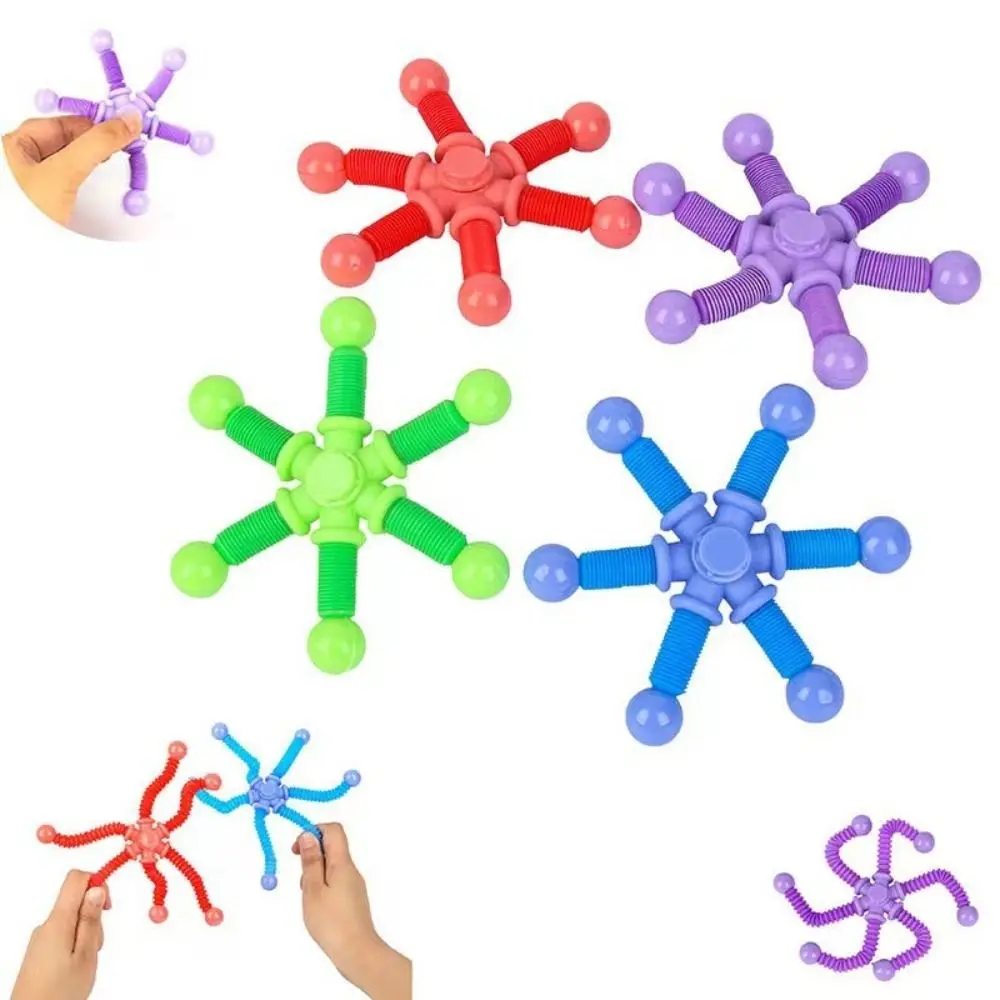 Plastic Telescopic Tube Gyroscope New Creative Transformable Fingertip Telescopic Tube Fidget Spinner Toys Kids