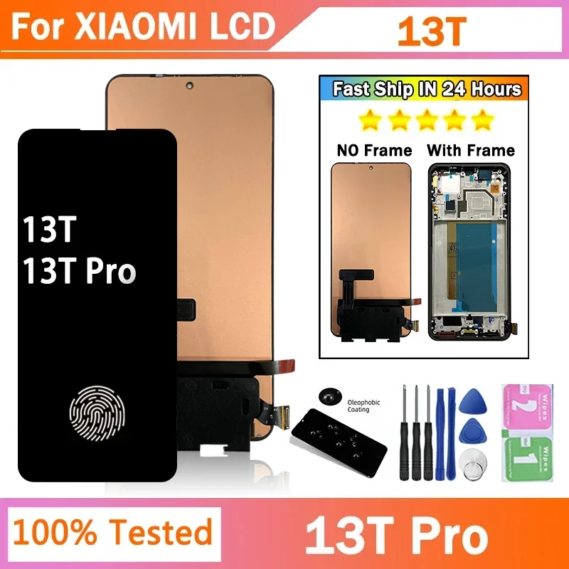 6.67“AMOLED For Xiaomi 13T Mi 13T 2306EPN60 LCD Display Touch Screen Assembly For Xiaomi 13T Pro Mi 13T Pro 23078PND5G Display