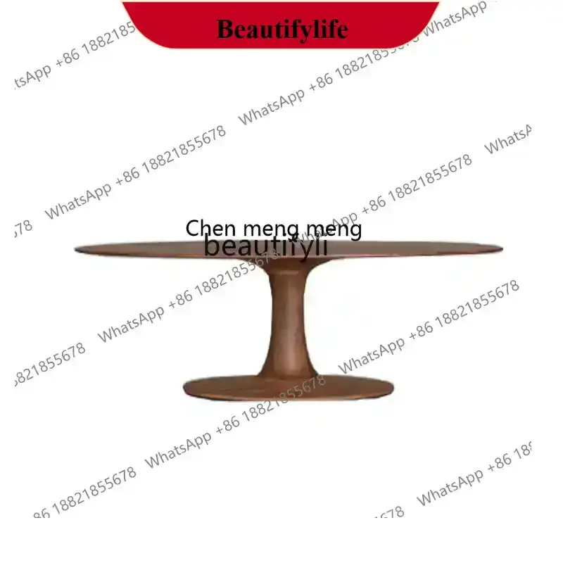 z183  North American black walnut dining table, oval log table, wabi-sabi dining table special-shaped dining table