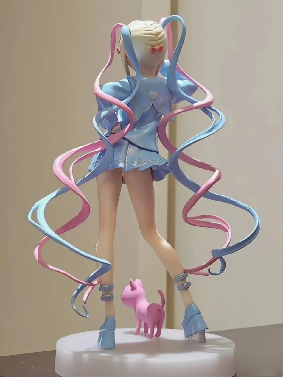 Needy Girl Overdose Anime Figur mit Katze Actionfiguren Virtual Uploader PVC Sammlung Modell Ornamente Spielzeug Geburtstagsgeschenke – Detail 2