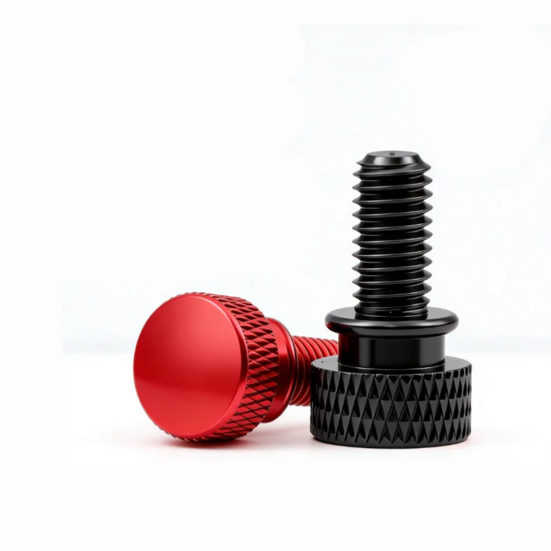 Custom 10pcs M4*20 Black /Red/ Aluminum Step Knurled Hand Thumb Screws
