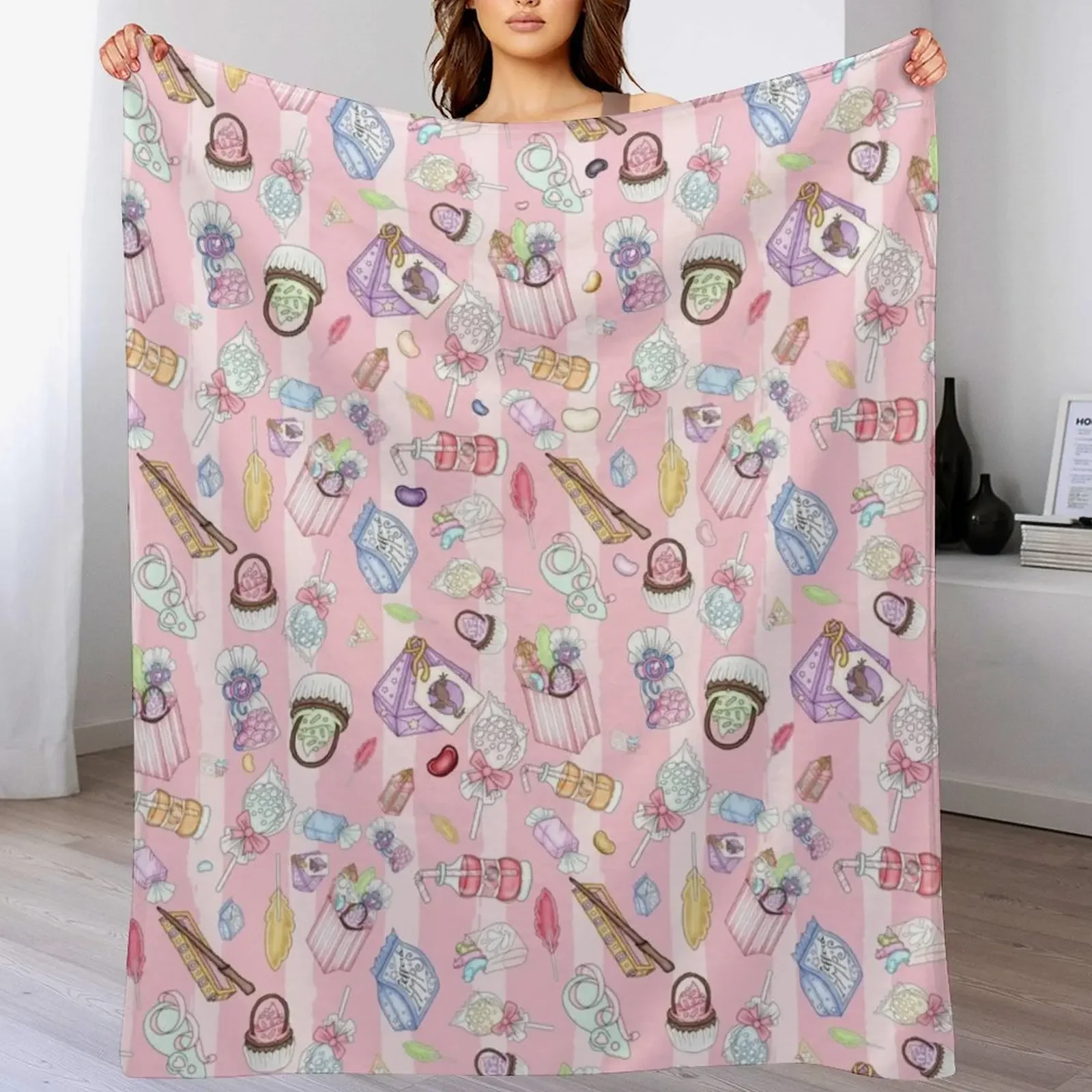 Honeydukes Wizarding Sweet Shop Throw Blanket Thin Hairys Blankets