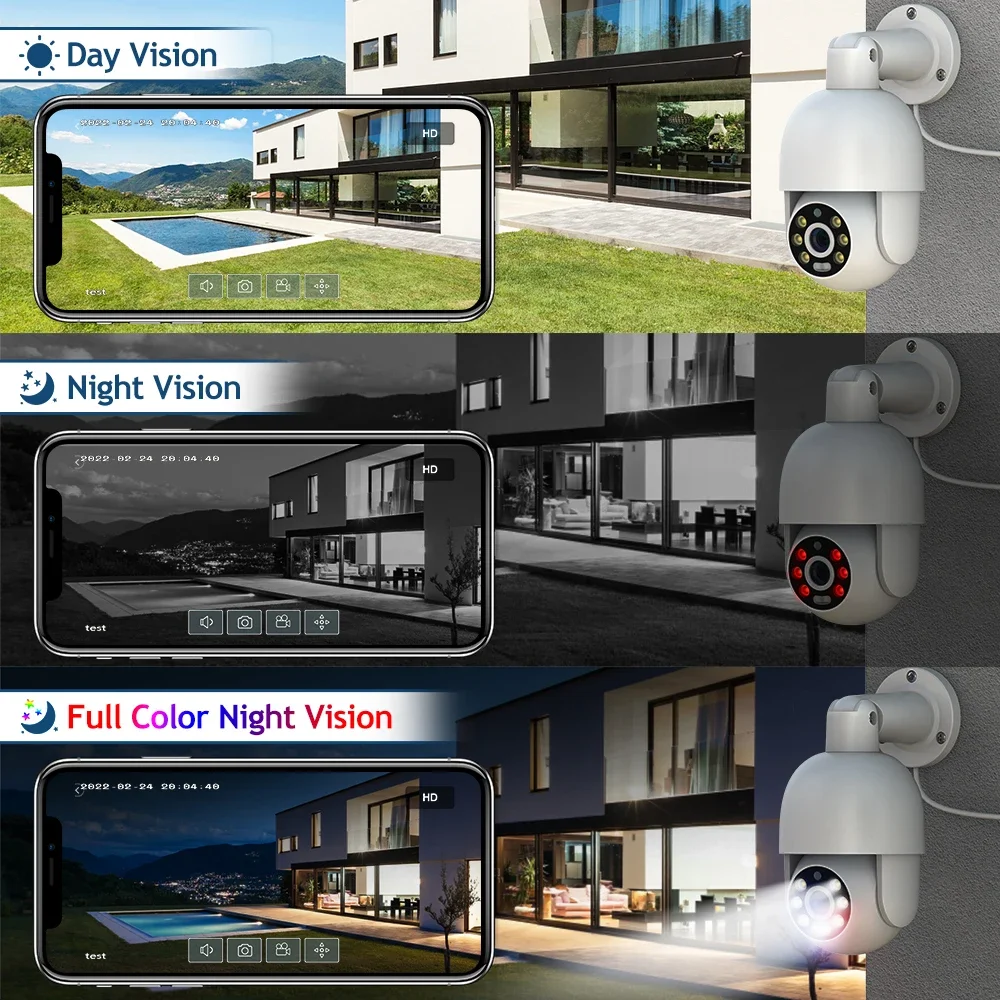 Two-Way Audio Ptz Camera Security System 4K Dome 16 Channel Surveillance Security Camera System