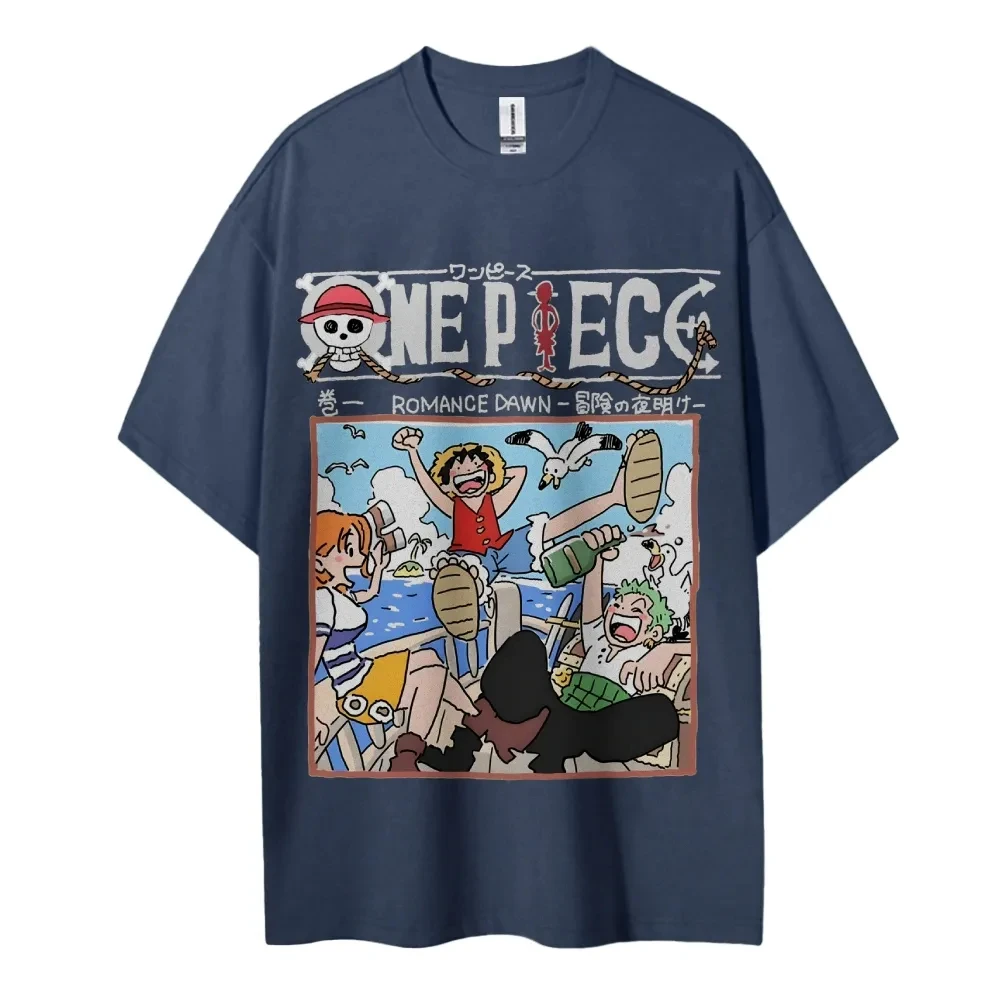 2026 New Year Hot Sale ONE PIECE Peripheral Products Men's 2025 Summer Leisure Super Large T-shirt Manga Theme Party