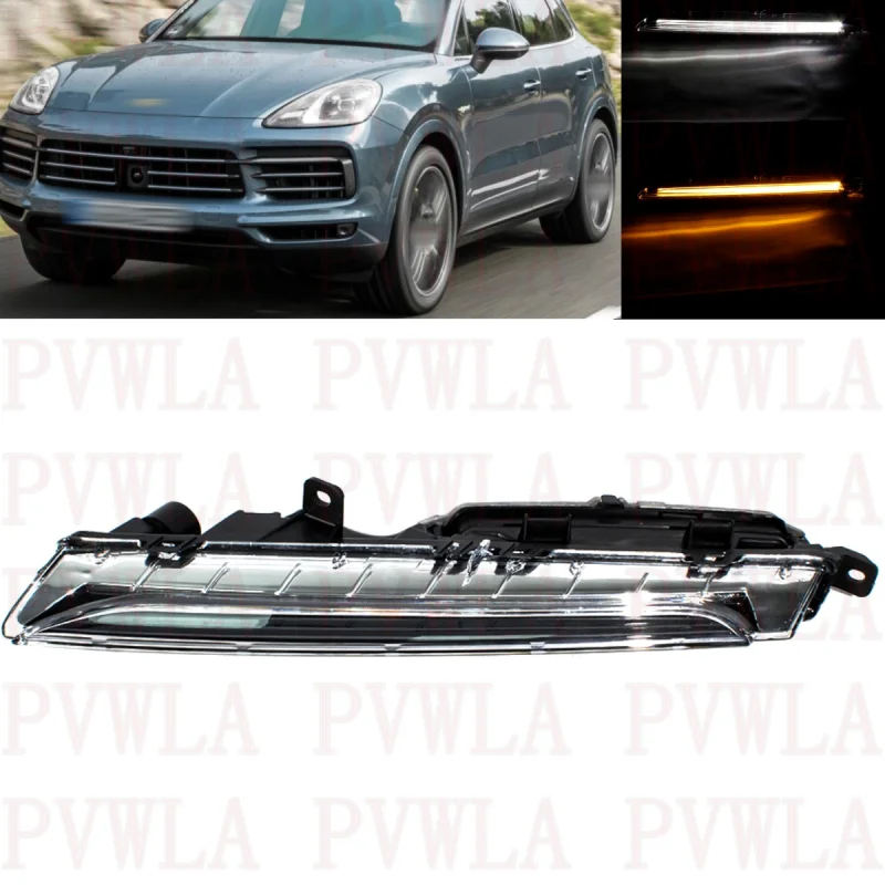 

Для Porsche Cayenne 2018 2019 2020, левая передняя фонарь, противотуманная фара DRLDaytime, аксессуары для автомобиля 9Y0941181