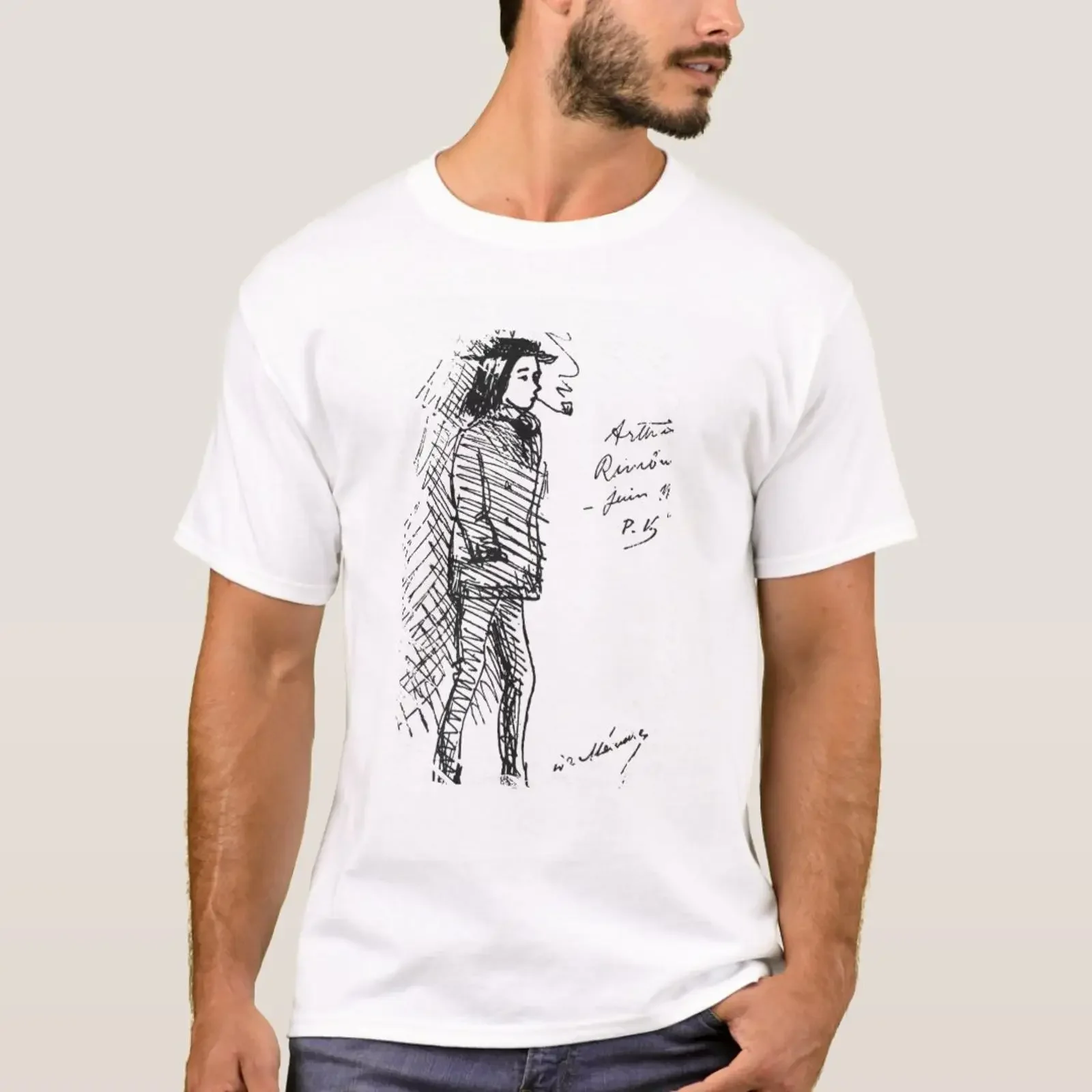 Arthur Rimbaud June 1872 T Shirt vintage Washed Stylish Stretched designer clothes fashion Unisex Casual Slightly streetwear