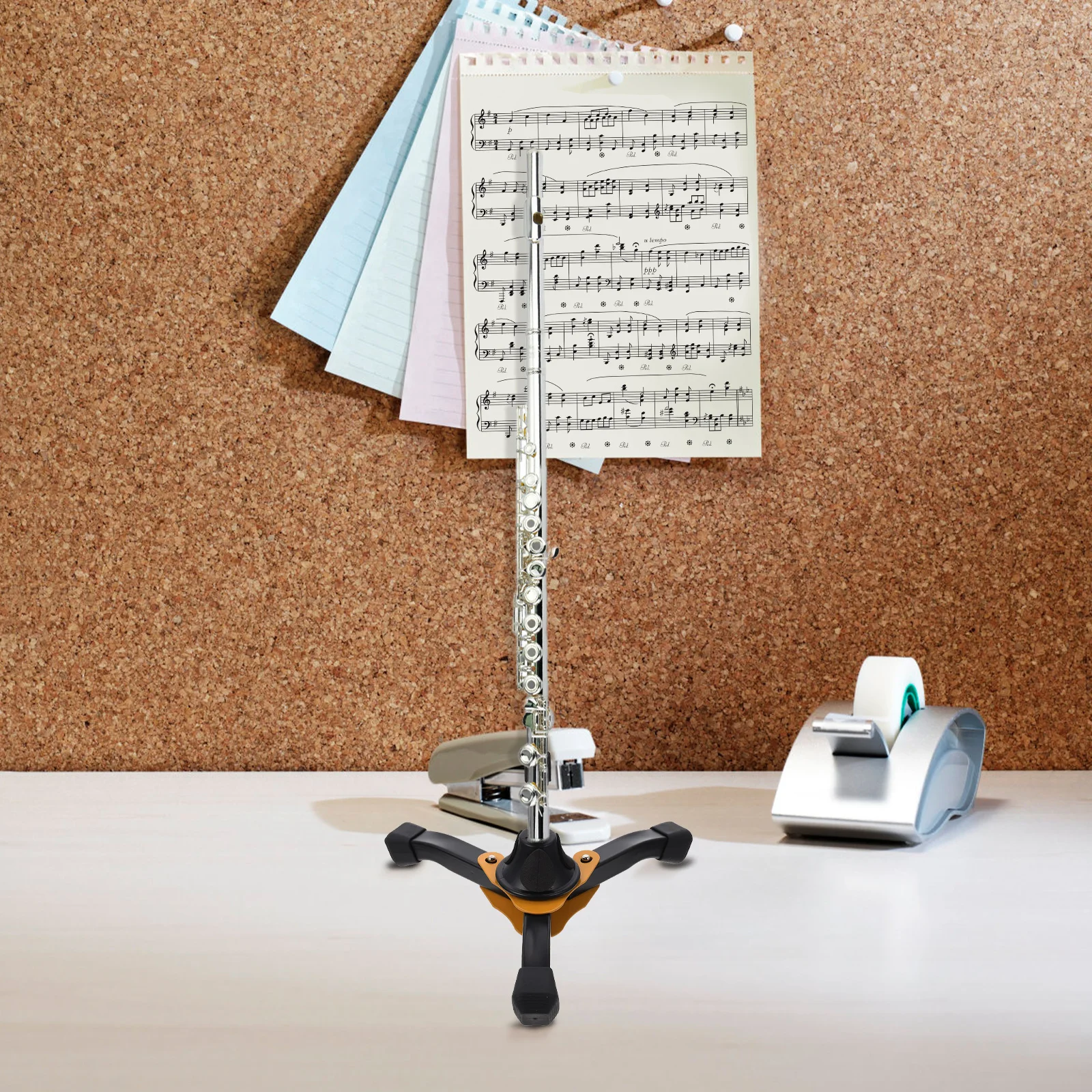 

Flute Holder Iron Tripod Design Portable Foldable Stable Flute Clarinet Stand Display Rack Holder Bracket Support