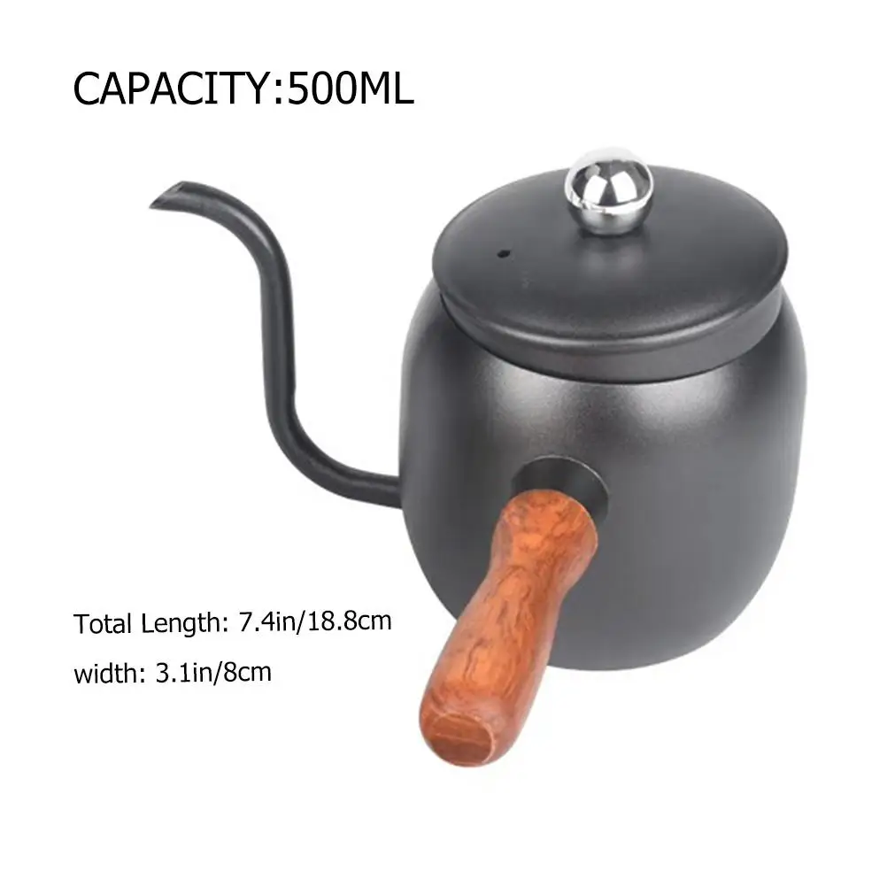 

Mini 500ML Gooseneck Gooseneck Coffee Pot Camping Tea Drip Kettle Kettle Kitchen Bar Tools