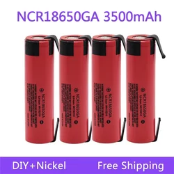 100% Original 18650 Battery NCR18650GA 3.7V 3500mAh 18650 Lithium Rechargeable Battery For Flashlight battery DIY Nickel