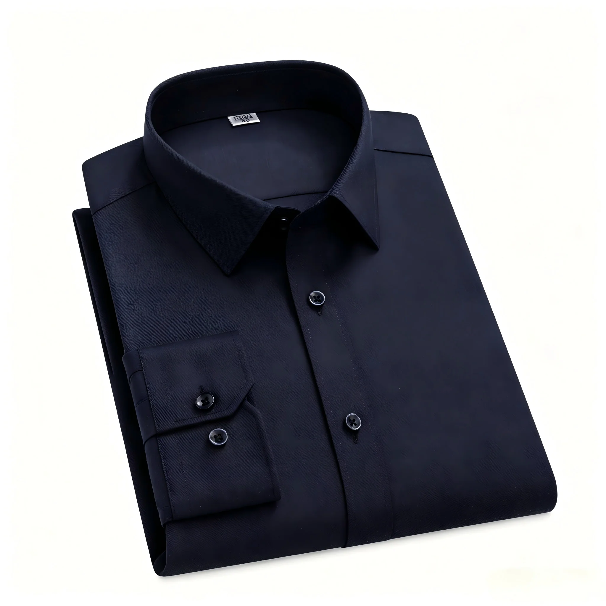 XS~7XL Cotton Men's Long Sleeve Shirt Business Leisure Formal  Pocket Slim Fit Button Style Soft Med
