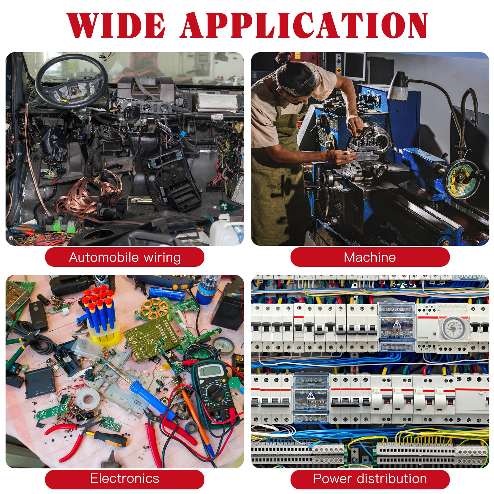 

Type Terminal Connector 10pcs Insulating Wire Splice Connectors for Electrical Terminal Setup