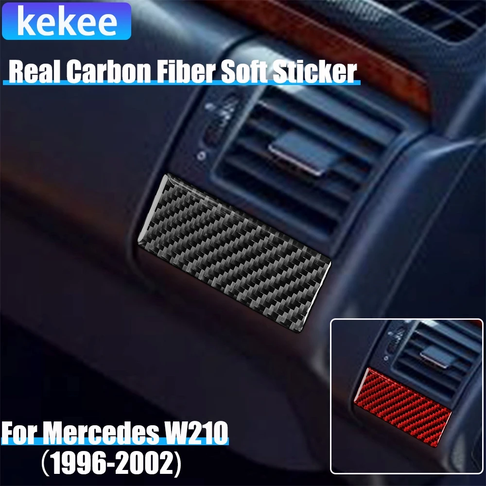 

Carbon Fiber Car Accessories Driver Air Vent Cover Soft Sticker For Mercedes W210 E Class 1996 1997 1998 1999 2000 2001 2002