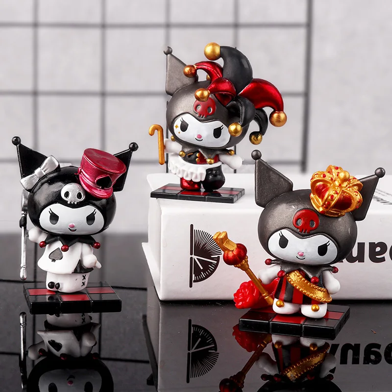 #12 SANRIO figurines Kuromi Figures Mystery Box Toys Japaness Anime Cartoon Accessory Decoration Anime misterybox Poker Land