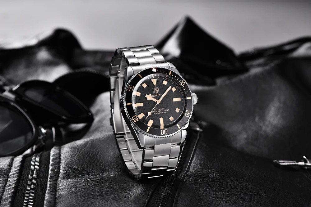 2026 Neue BENYAR Herren Luxus Automatikuhren Mechanische Business Wasserdichte Armbanduhr für Männer Sport Leuchtende Herren Armbanduhr – Detail 4