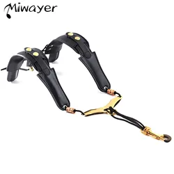 Miwayer Saxophone Strap Leather Adjustable Saxophone Shoulder Strap Saxophone Lanyard Musical Instrument Accessories