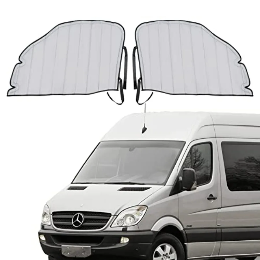 Sprinter Van Side Window Sunshade for RV Side Door Window Thickened Ox Insulated Pair Blackout UVHeat Resistant with Powerful M